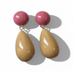 Pink & Mocha Teardrop Earrings